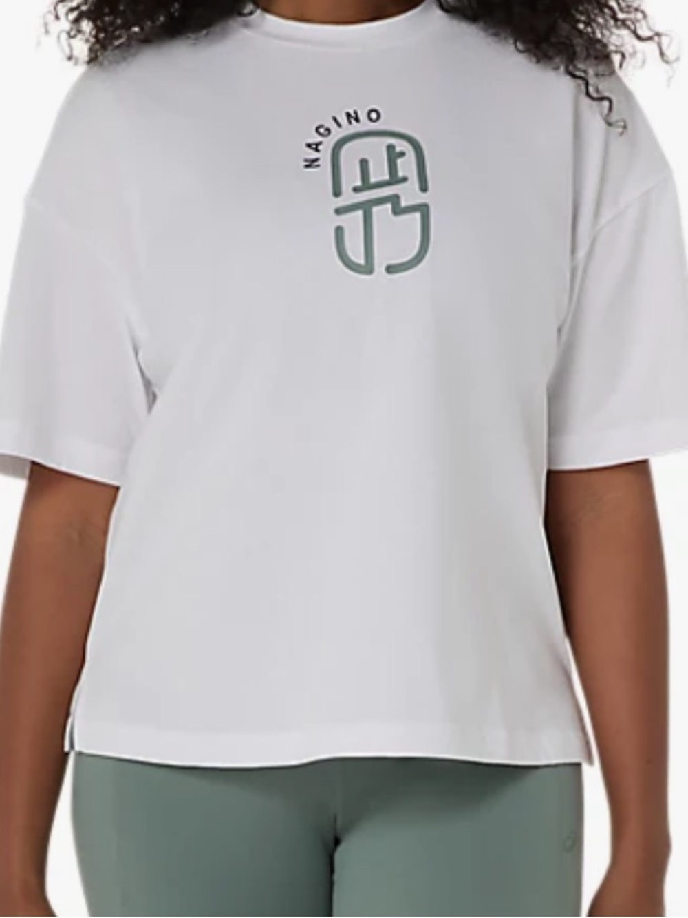 ASICS White Tee with Nagino Logo